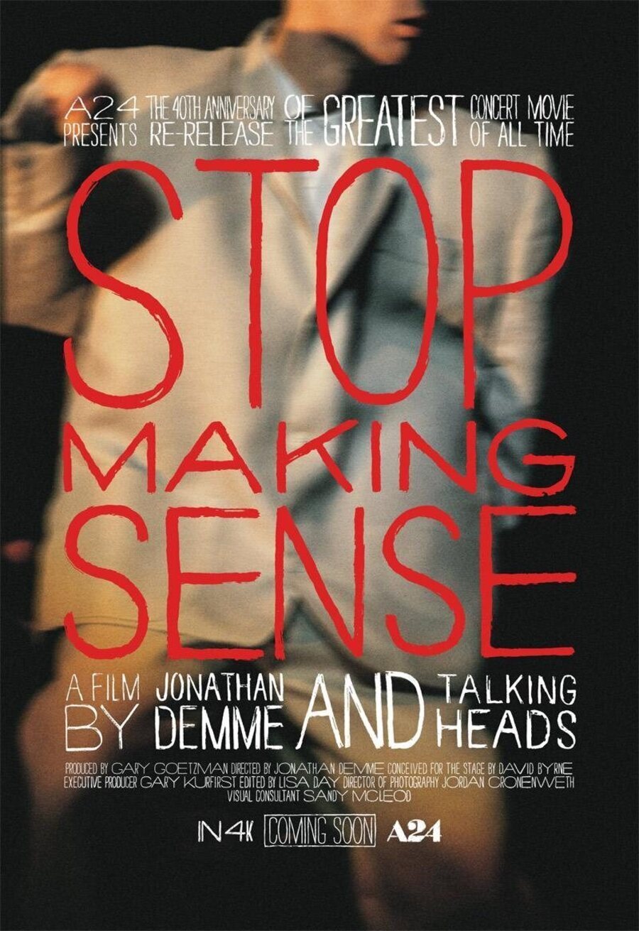 Poster of Stop Making Sense - Cartel EEUU