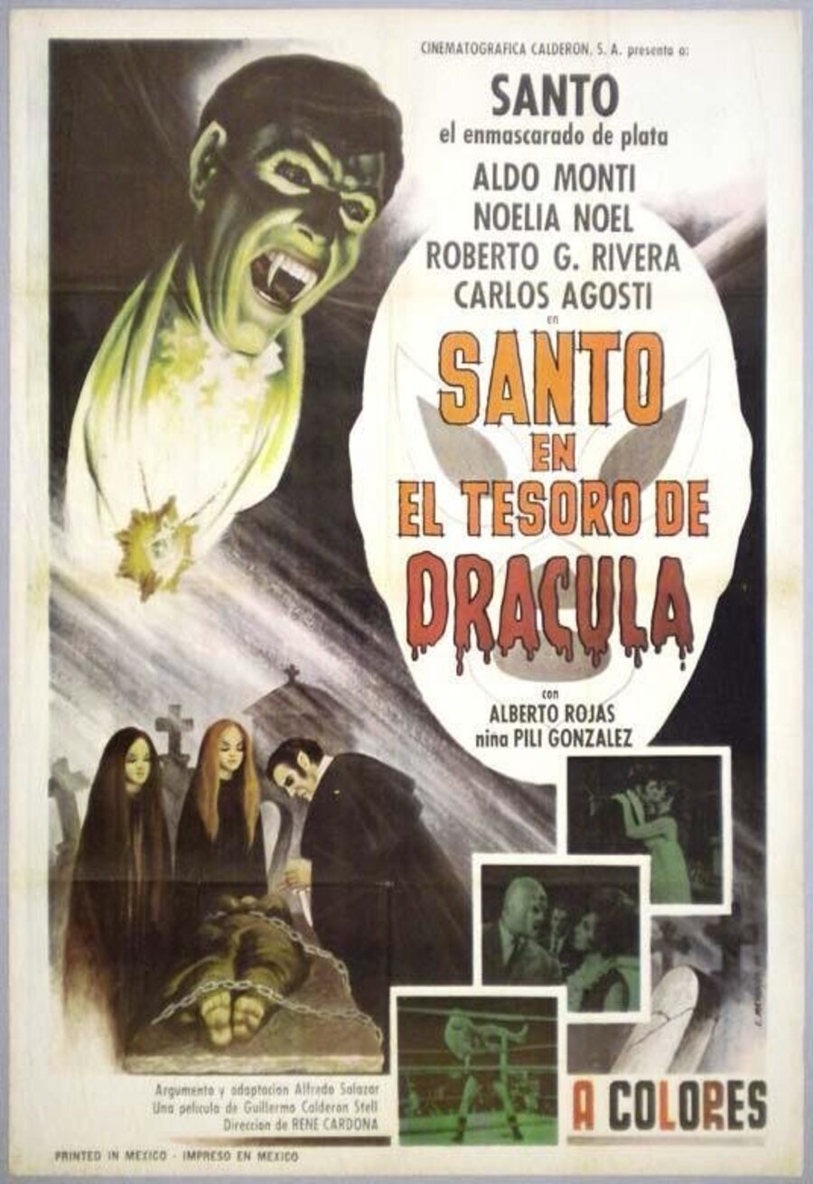 Poster of Santo in 'The Treasure of Dracula' - 'Santo en El tesoro de Drácula'