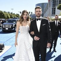 Jessica Biel and Justin Timberlake at the Emmys 2018 red carpet