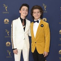 Gaten Matarazzo and Noah Schnapp at the Emmys 2018