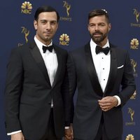 Ricky Martin and his husband at the Emmys 2018