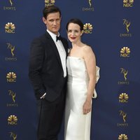 Matt Smith and Claire Foy at the Emmys 2018 red carpet