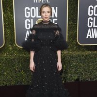 Jodie Comer at the Golden Globes 2019 red carpet