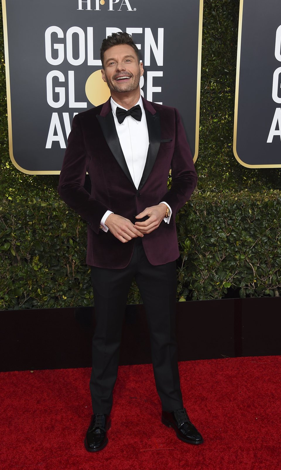 Ryan Seacrest at the Golden Globes 2019 red carpet