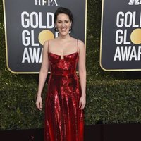 Phoebe Waller-Bridge on the red carpet at the Golden Globes 2019