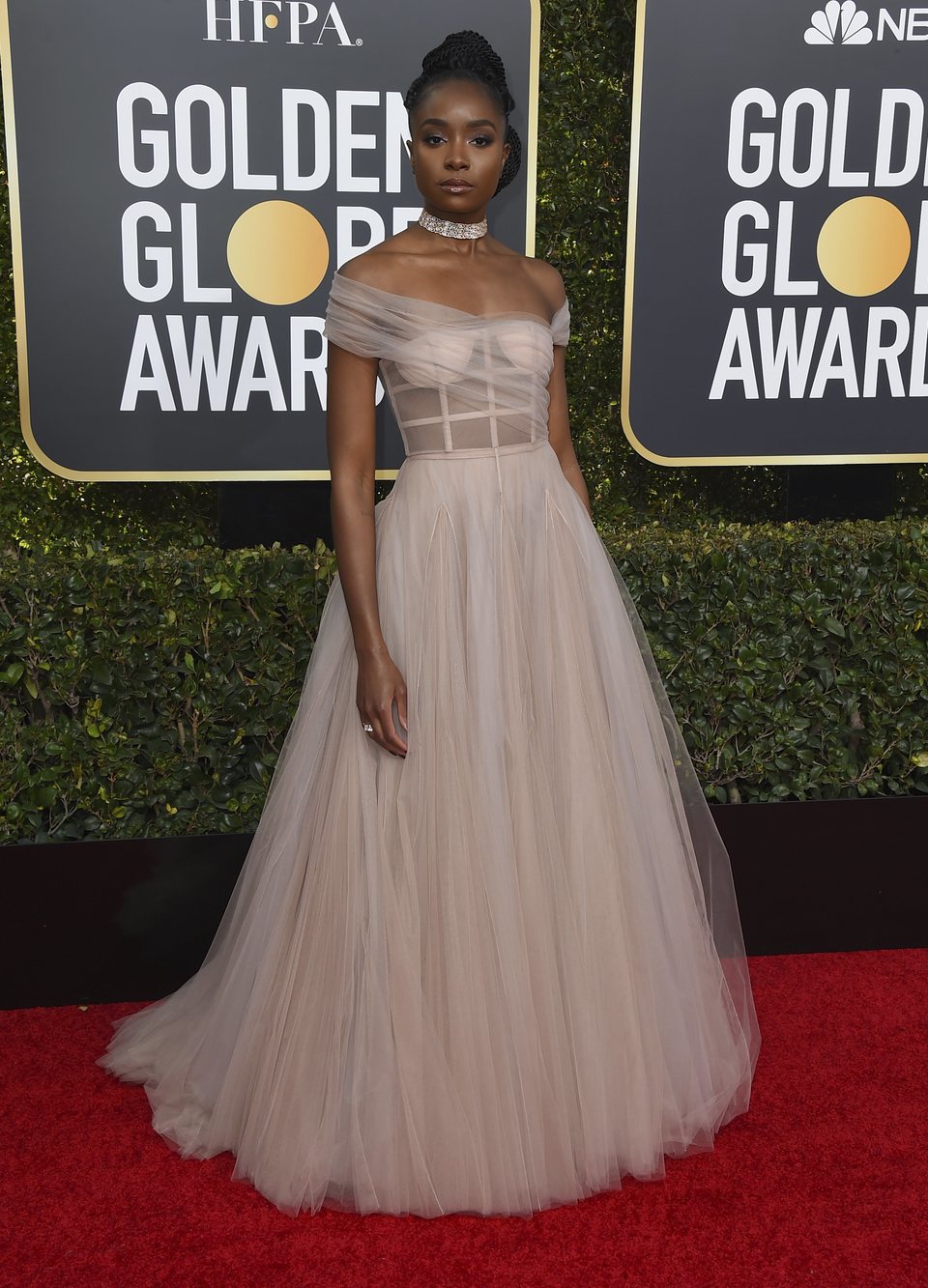 Kiki Layne at the Golden Globes 2019 red carpet