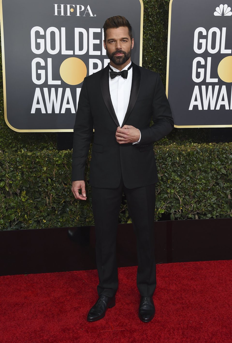 Ricky Martin at the Golden Globes 2019 red carpet