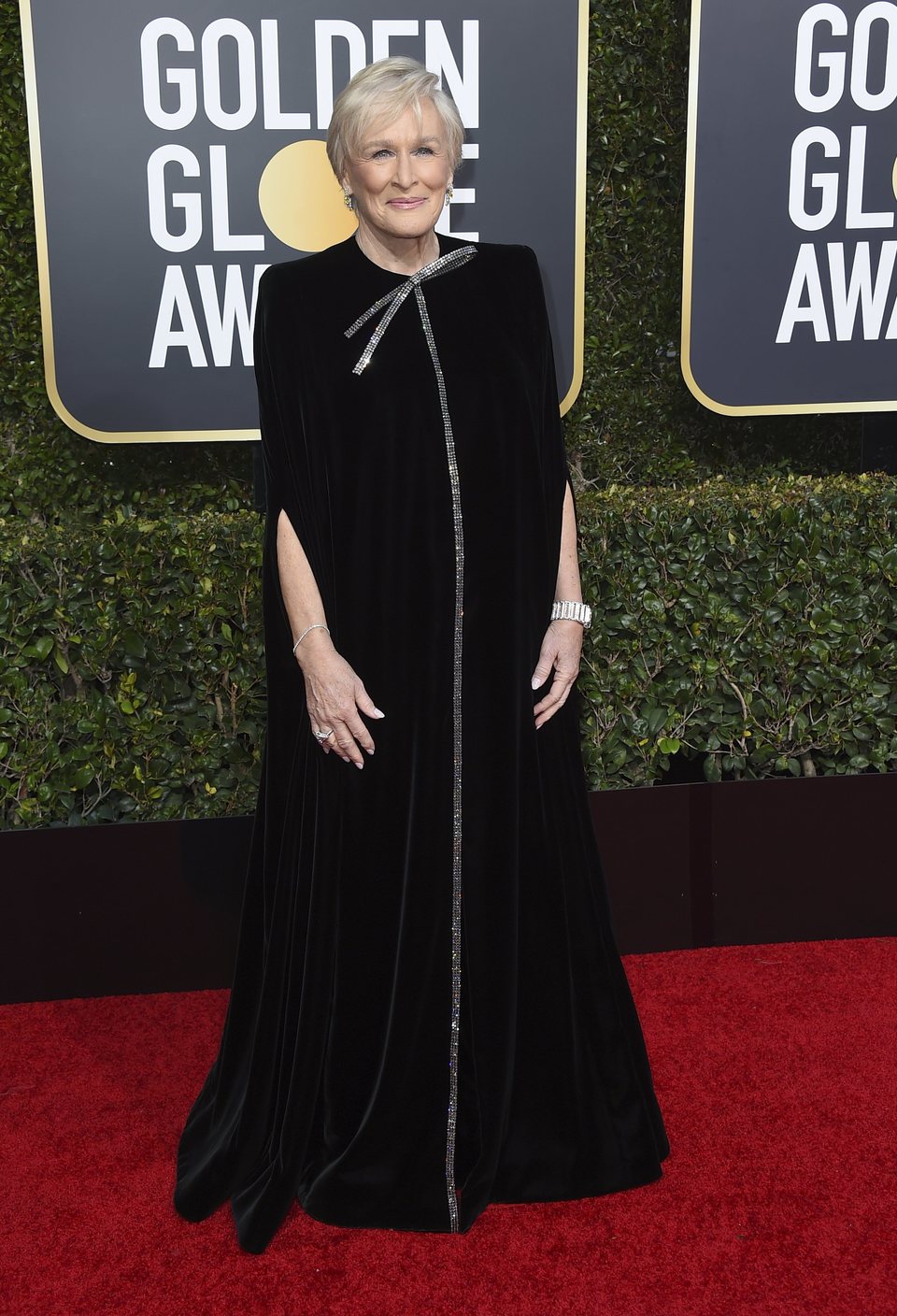 Glenn Close at the Golden Globes 2019 red carpet