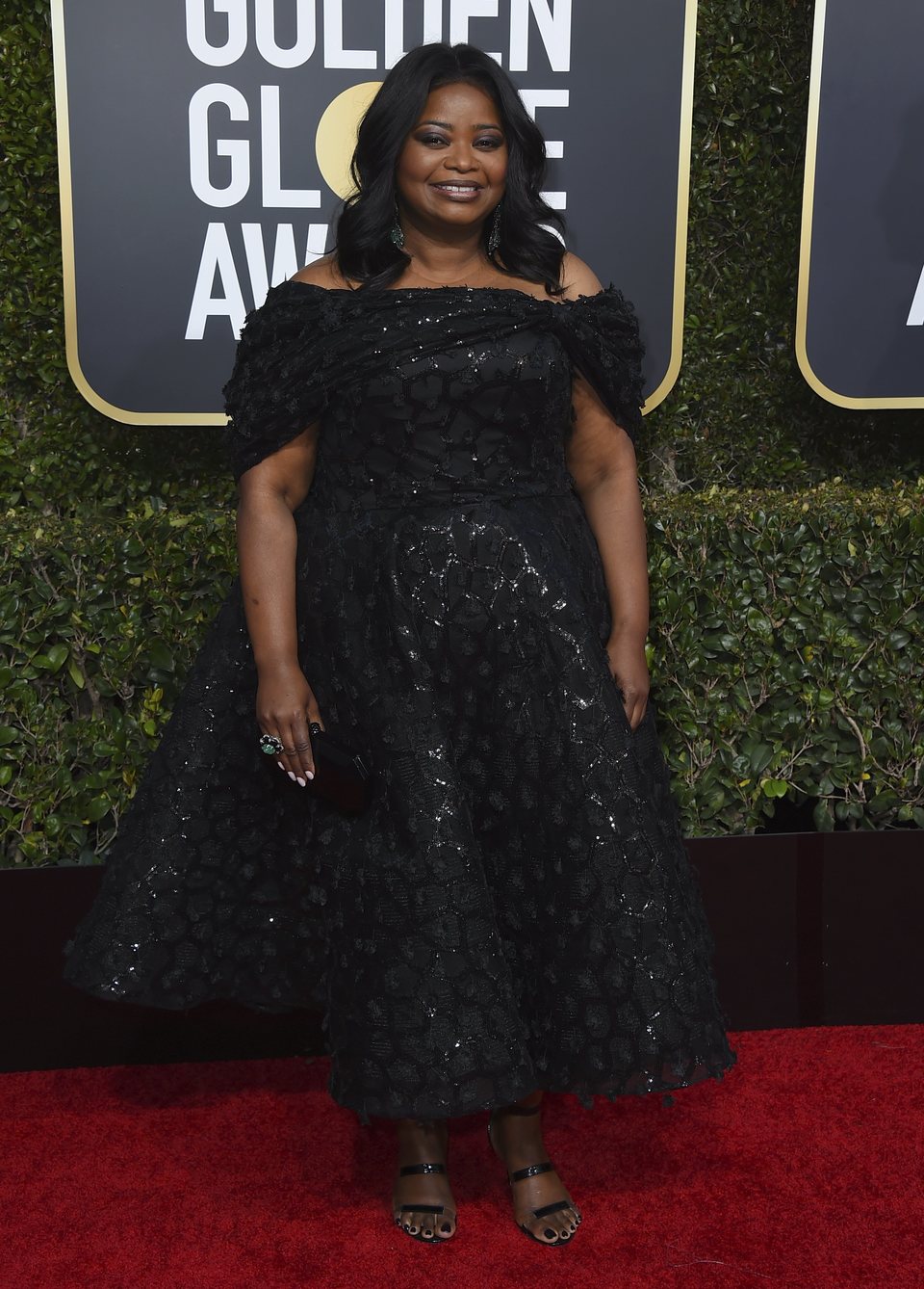 Octavia Spencer at the Golden Globes 2019 red carpet