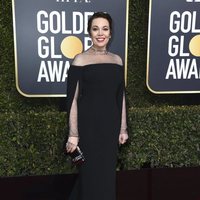 Olivia Colman at the Golden Globes 2019 red carpet