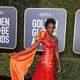 Danai Gurira at the Golden Globes 2019 red carpet