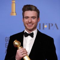 Richard Madden poses with his Golden Globe