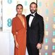 Joseph Fiennes and Maria Dolores Dieguez at the BAFTAs 2019 red carpet