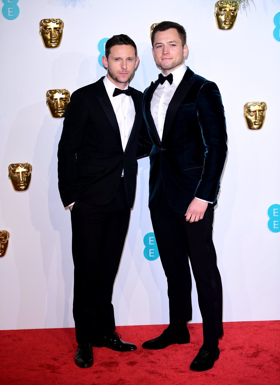 Jamie Bell and Taron Egerton at the BAFTAs 2019 Red Carpet