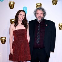 Peter Jackson and his daughter at the BAFTAs 2019 red carpet