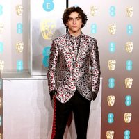 Timothée Chalamet at the BAFTAs 2019 Red Carpet