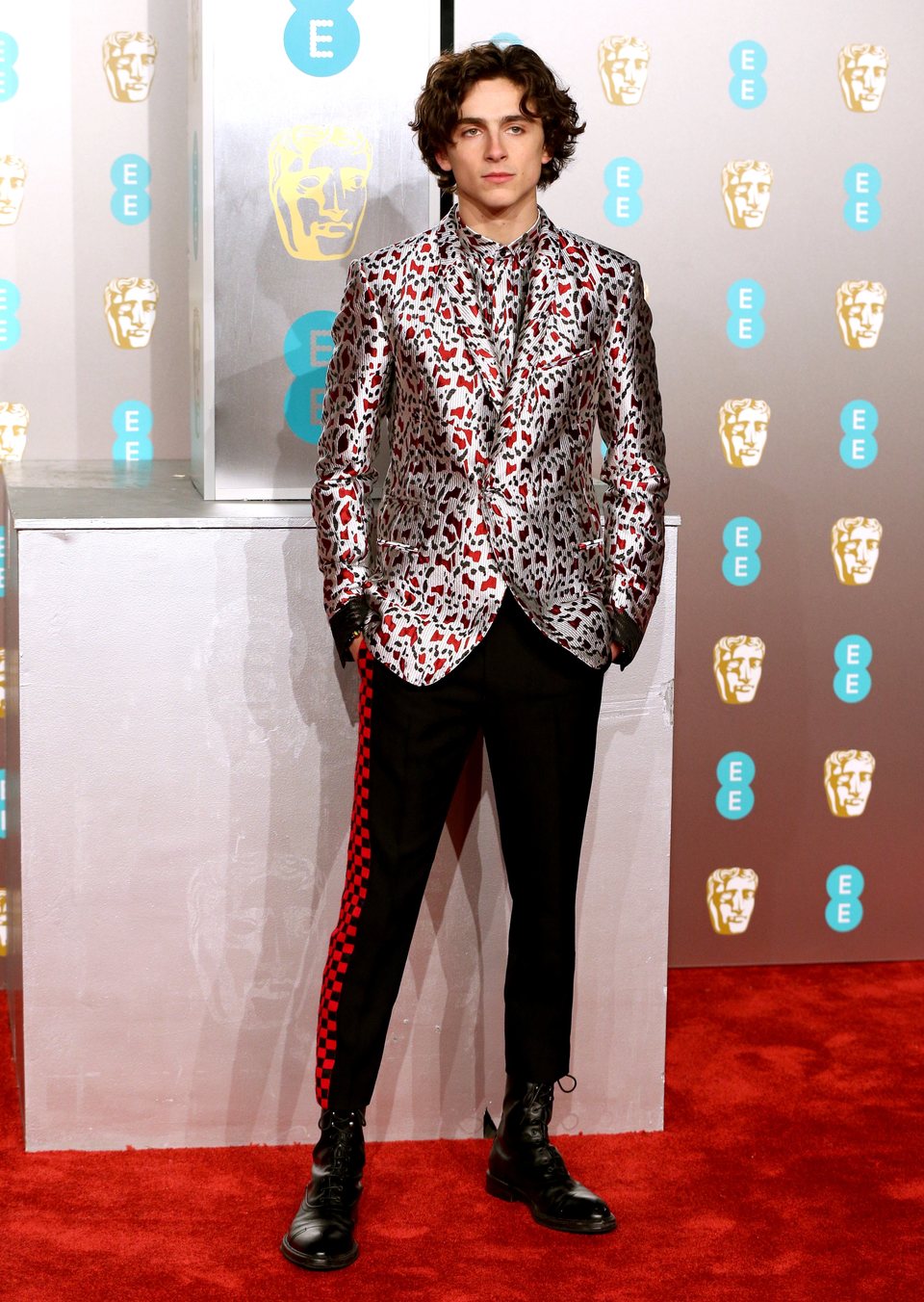 Timothée Chalamet at the BAFTAs 2019 Red Carpet