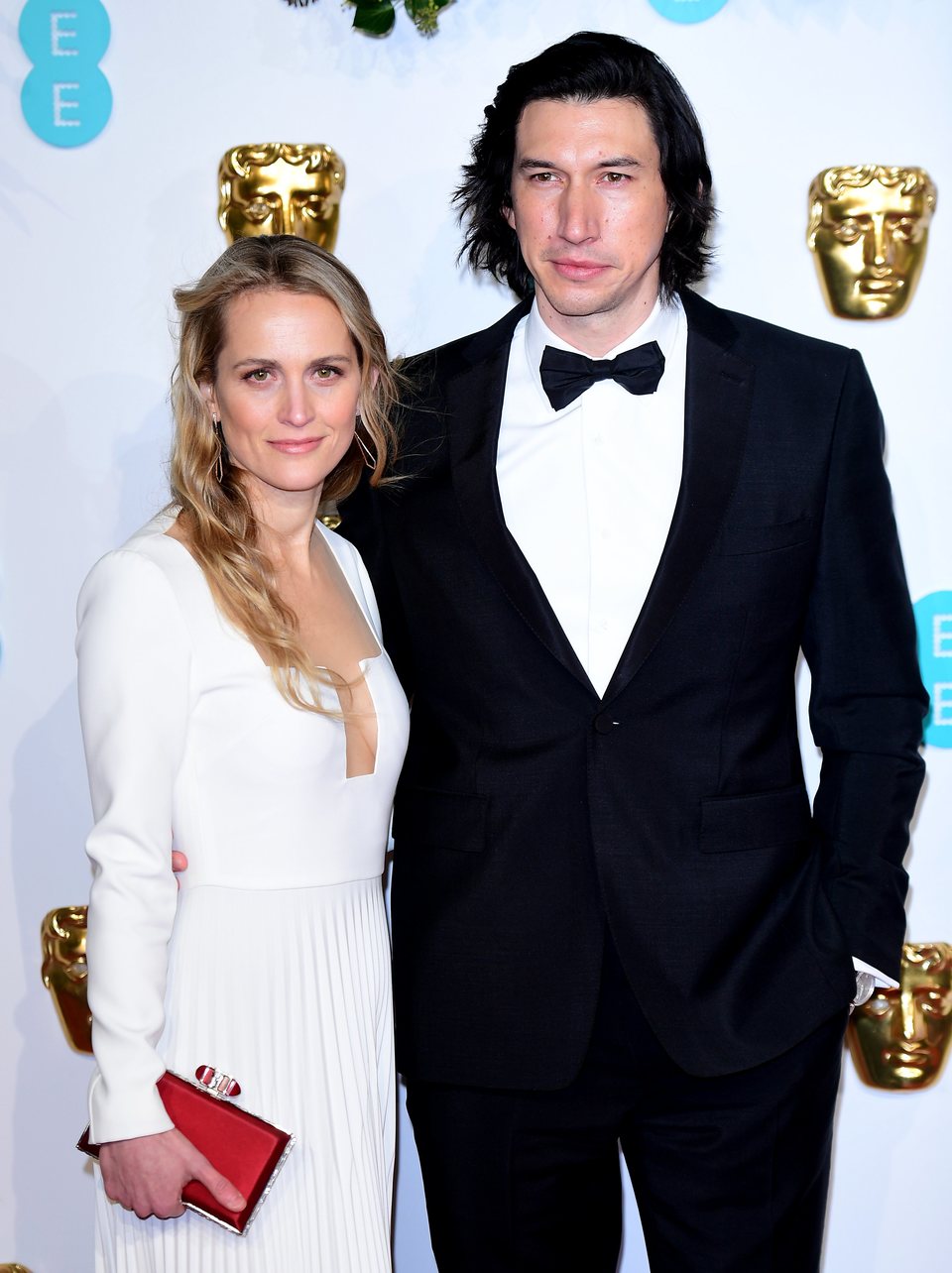 Adam Driver and Joanne Tucker at the BAFTAs 2019 Red Carpet