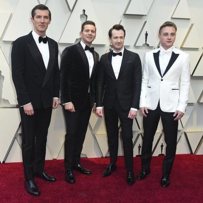 Gwilym Lee, Allen Leech, Joseph Mazzello and Ben Hardy at the 2019 Oscars