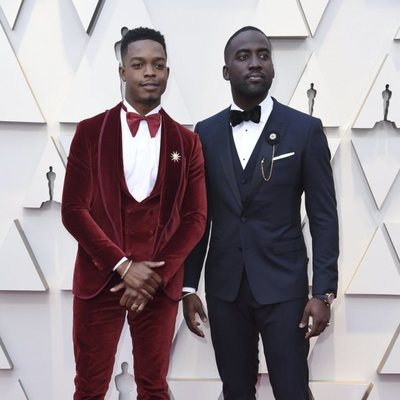 Stephan James and Shamier Anderson at the Oscars 2019 red carpet