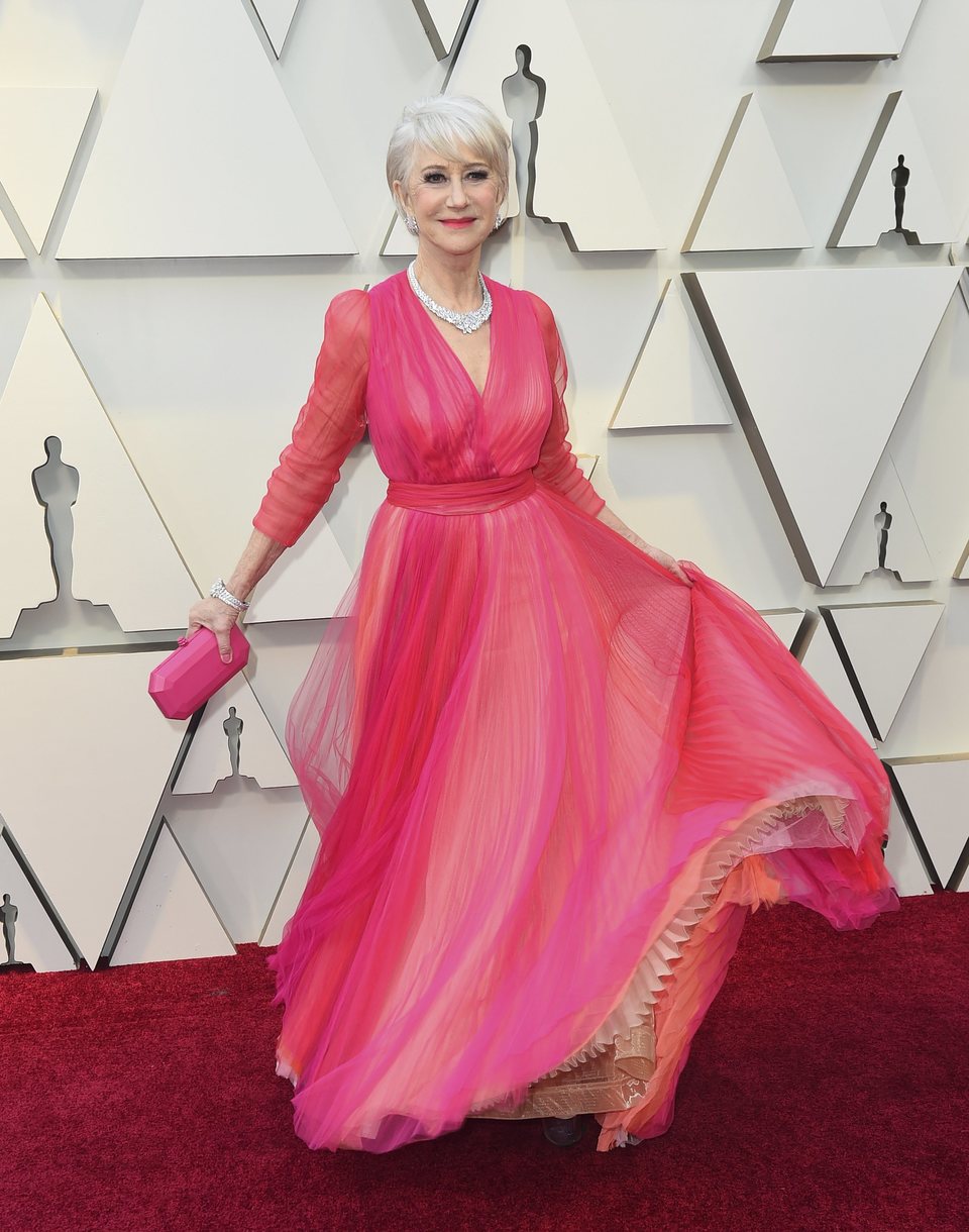 Helen Mireen on the red carpet at the Oscars 2019