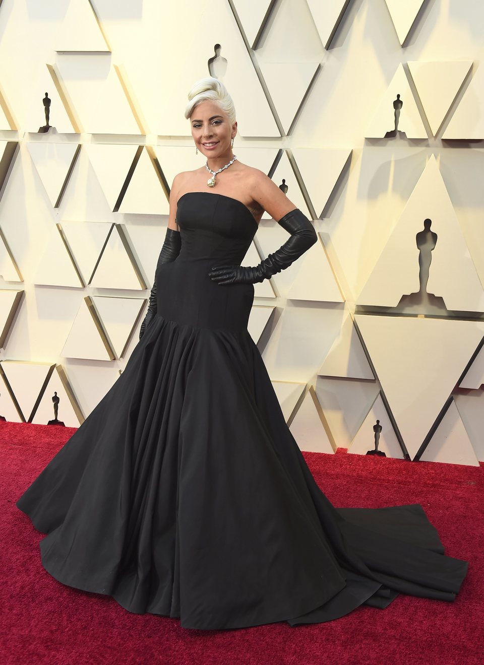 Lady Gaga on the red carpet at the Oscars 2019