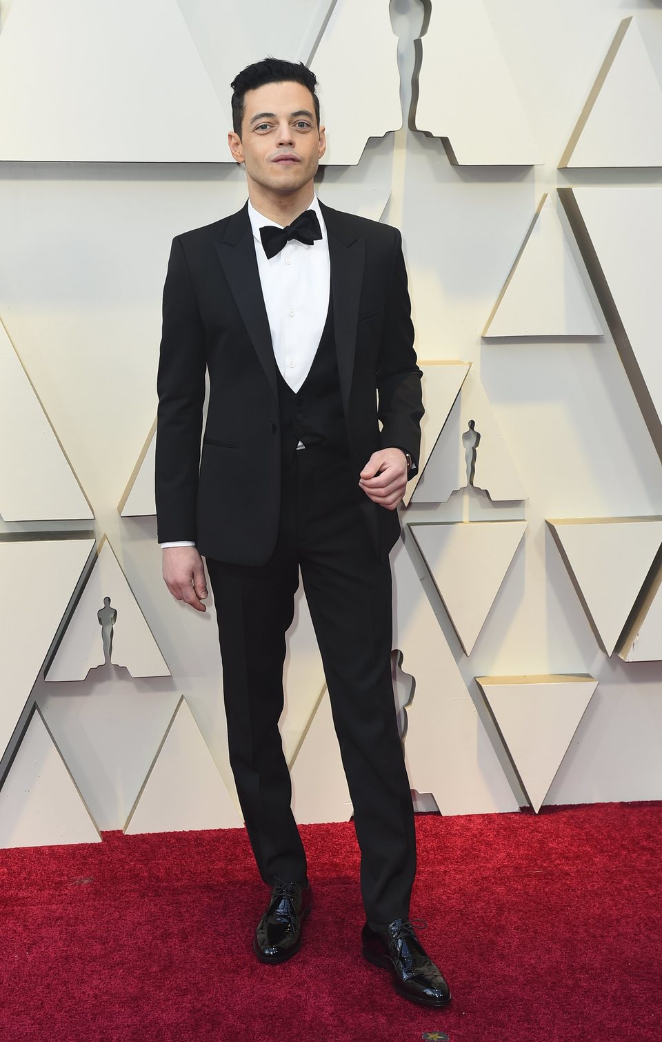 Rami Malek on the red carpet at the Oscars 2019