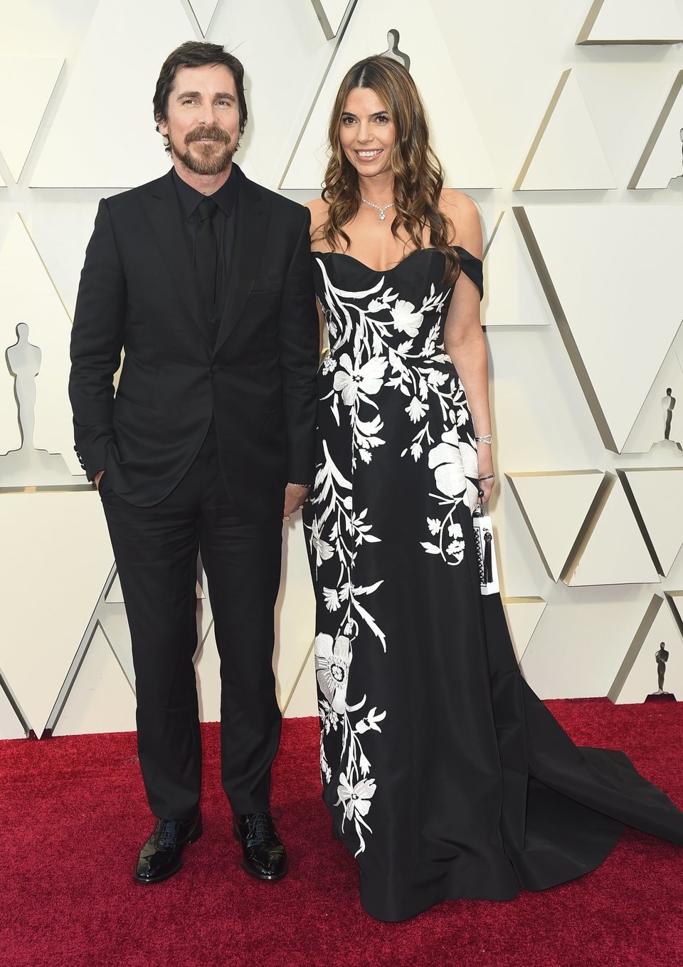 Christian Bale and Sibi Blazic on the red carpet at the Oscars 2019