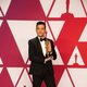 Rami Malek poses with his Oscar