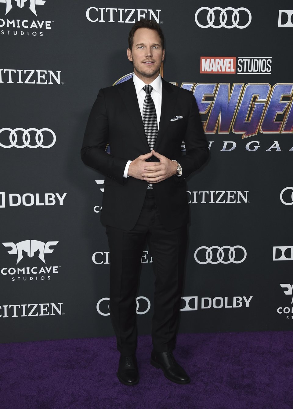 Chris Pratt in the red carpet of 'Avengers: Endgame'