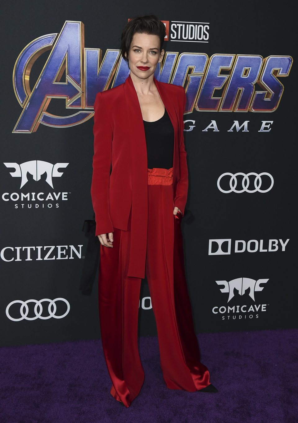 Evangeline Lilly on the red carpet of 'Avengers: Endgame'