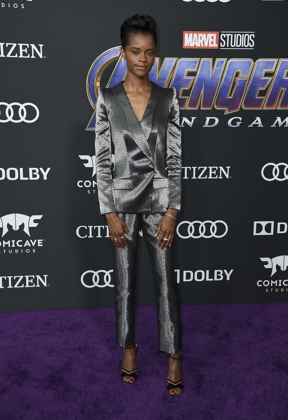 Letitia Wright on the red carpet of 'Avengers: Endgame'