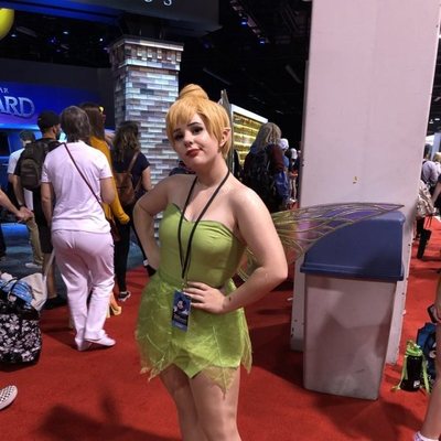 Fan dressed up as Tinker Bell, from 'Peter Pan'