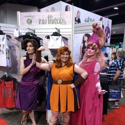 Fans dressed up as characters from 'Hercules'