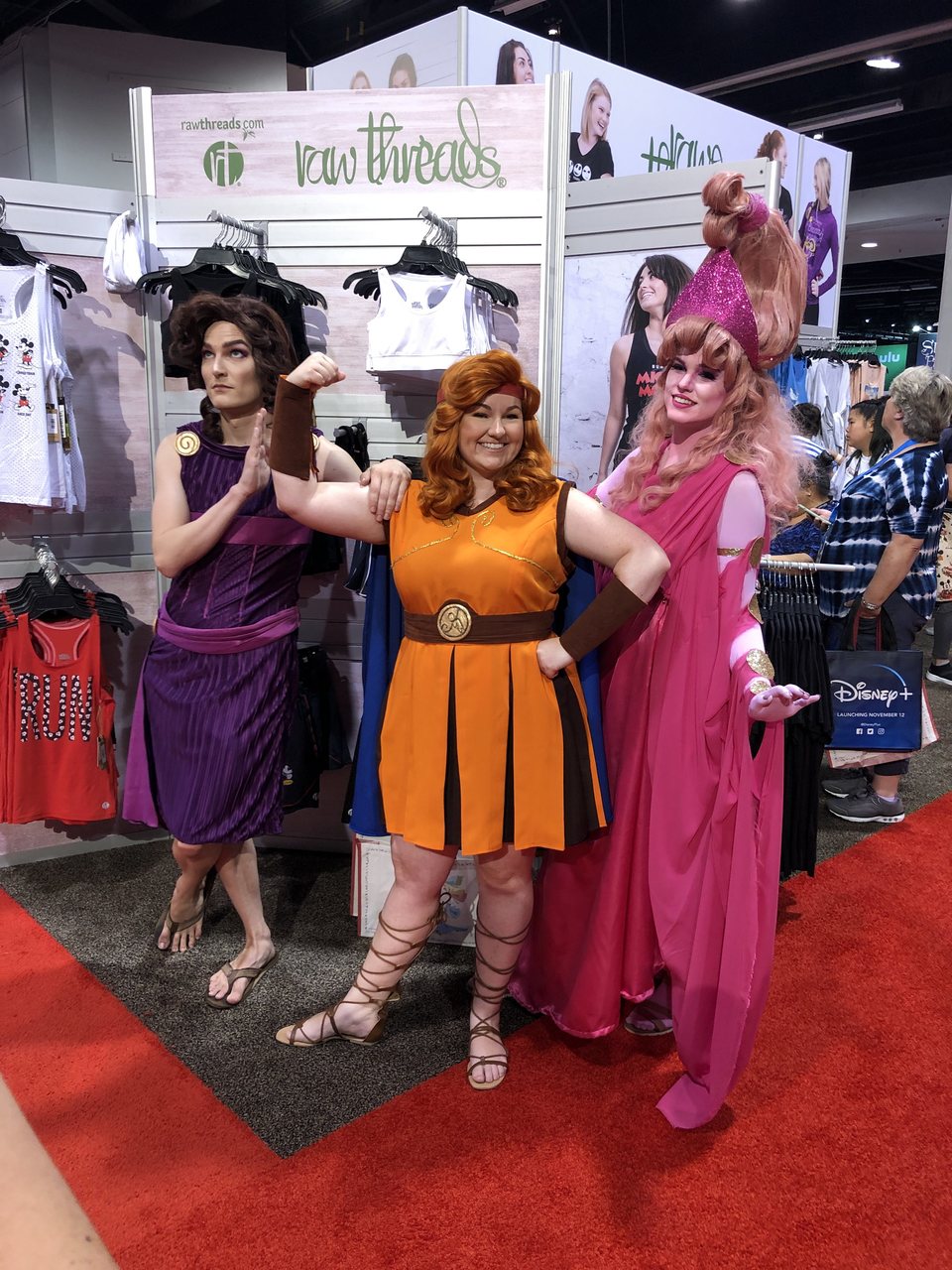 Fans dressed up as characters from 'Hercules'