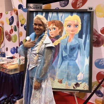 Fan dressed up as Elsa, from 'Frozen'