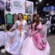 Fans dressed up as Belle and Ariel, from 'Beauty and the Beast' and 'The Little Mermaid'