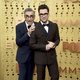 Eugene Levy and Dan Levy at the Emmy 2019 red carpet