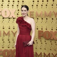 Emily Hampshire arrives at the 71st Primetime Emmy Awards