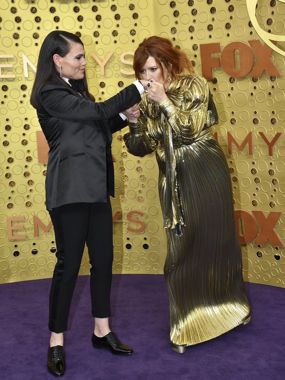 Natasha Lyone and Clea DuVall at the Emmy 2019 red carpet