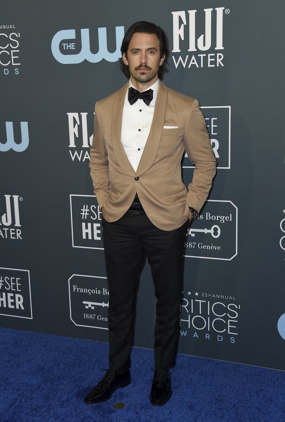 Milo Ventimiglia on the Critics' Choice Awards 2020 carpet