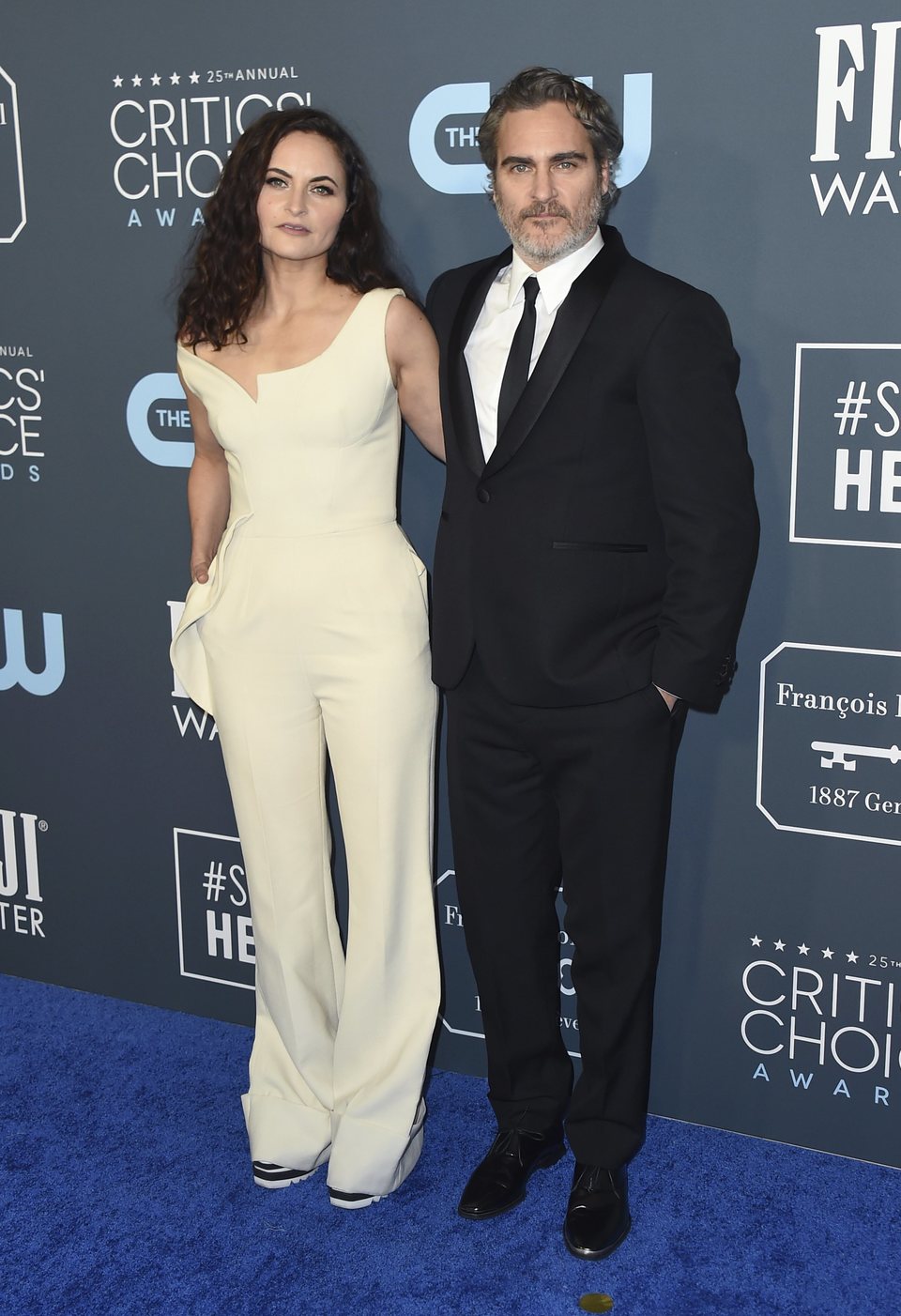 Joaquin Phoenix and Rain Phoenix on the Critics' Choice Awards 2020 carpet