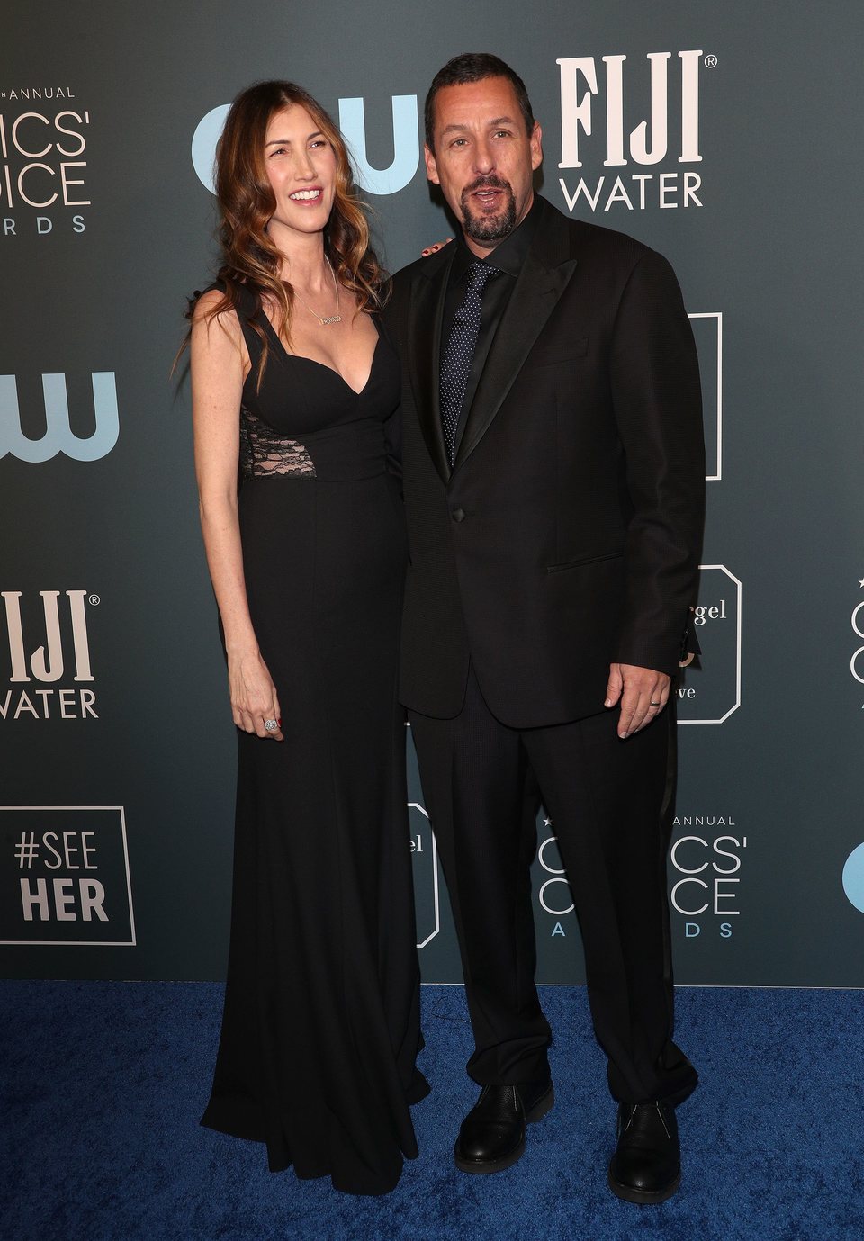 Adam Sandler and his wife Jackie at the Critics' Choice Awards 2020 