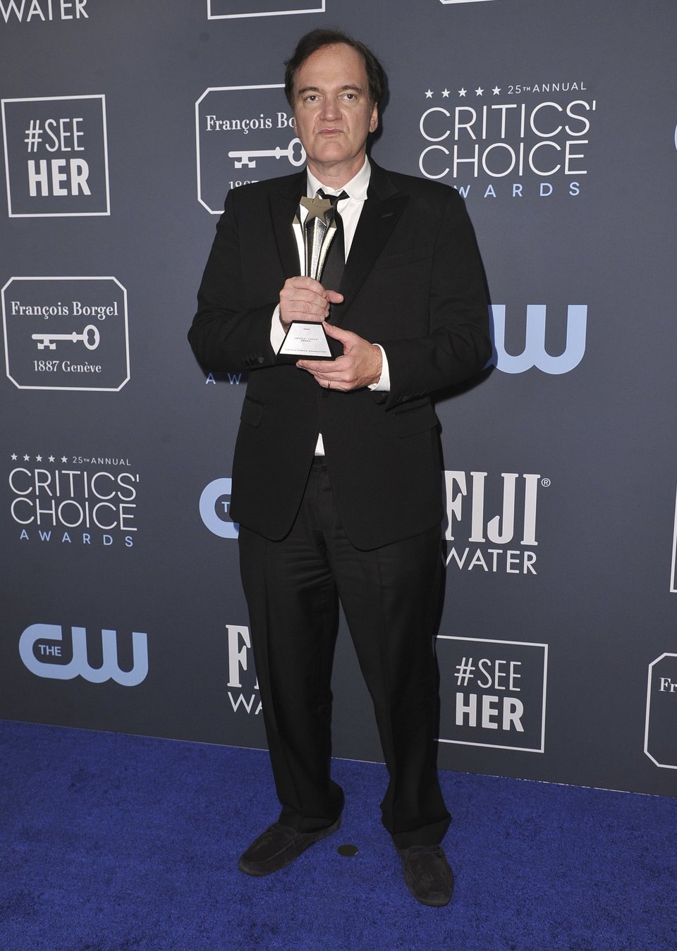 Quentin Tarantino at the Critics' Choice Awards 2020 red carpet