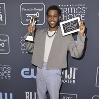 Jharrel Jerome at the Critics' Choice Awards 2020 red carpet