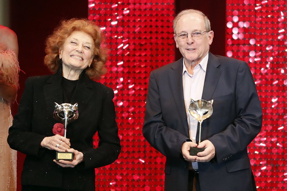 Julia and Emilio Gutiérrez Caba at the Feroz Awards 2020