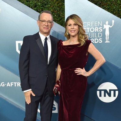 Tom Hanks y Rita Wilson on the red carpet of the SAG Awards 2020