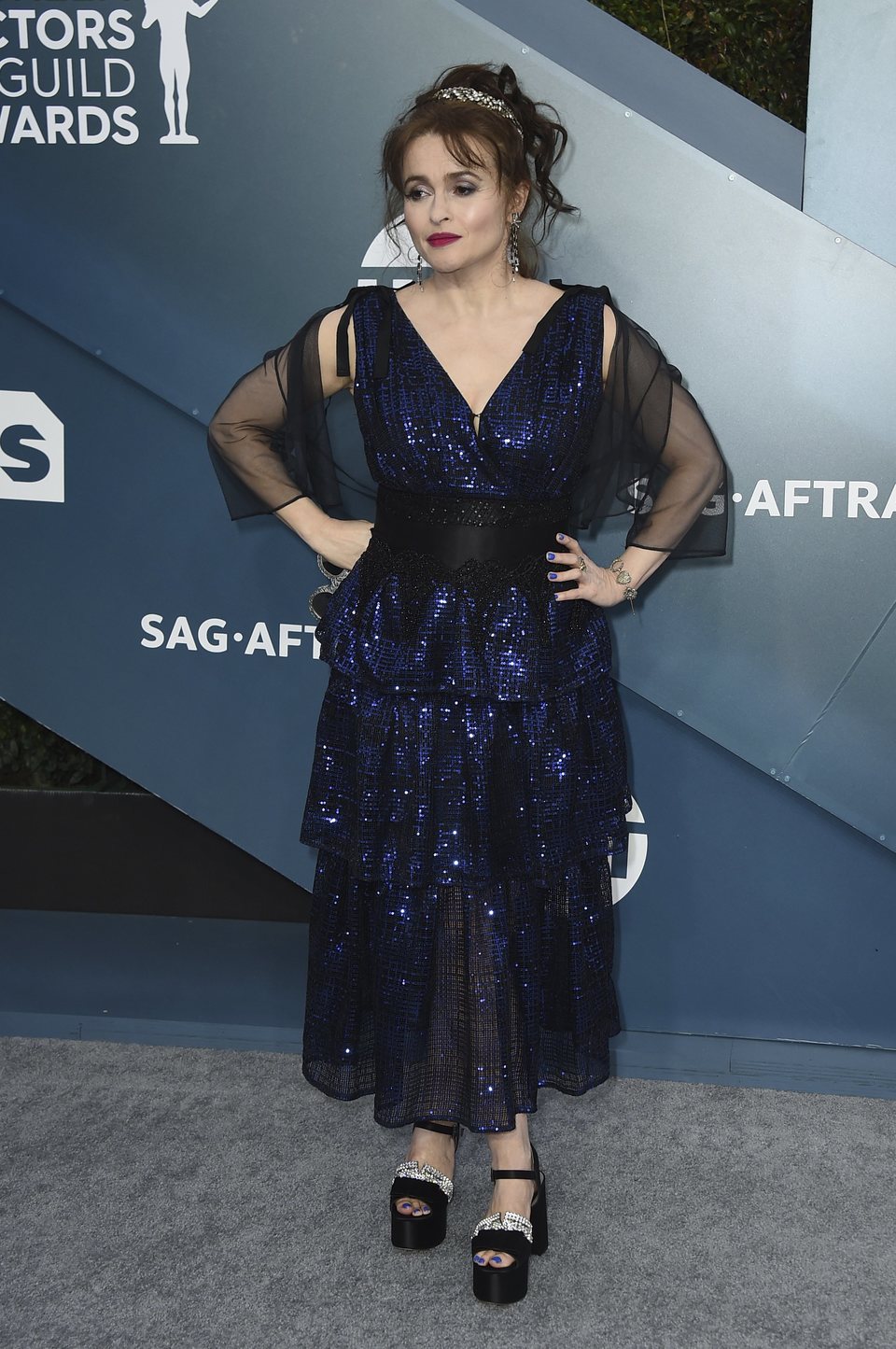 Helena Bonham Carter on the red carpet of the SAG Awards 2020