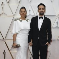 Lin-Manuel Miranda on the red carpet at the 2020 Oscar Awards