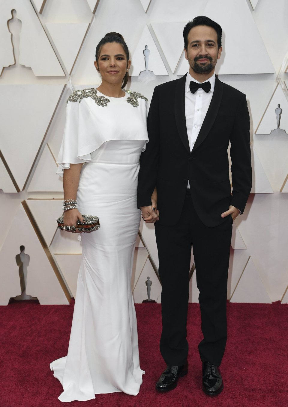 Lin-Manuel Miranda on the red carpet at the 2020 Oscar Awards